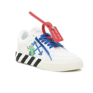 NIB Off-White Monsters Vulcanized Lace Up Sneakers White And Black Size …
